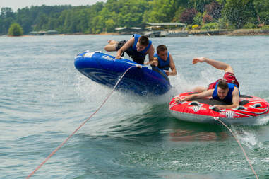 Tubing on Lake Seneca