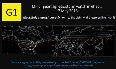 northern lights forecast 2018