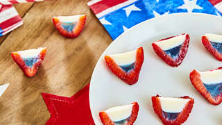 Red, White and Blue Strawberry Jello Shots