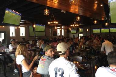 watching the game with the bros