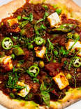 Indian pizza at Bombay Bread Bar in Manhattan