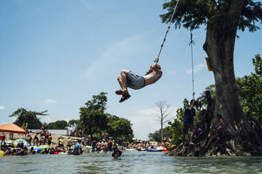 jumping in
