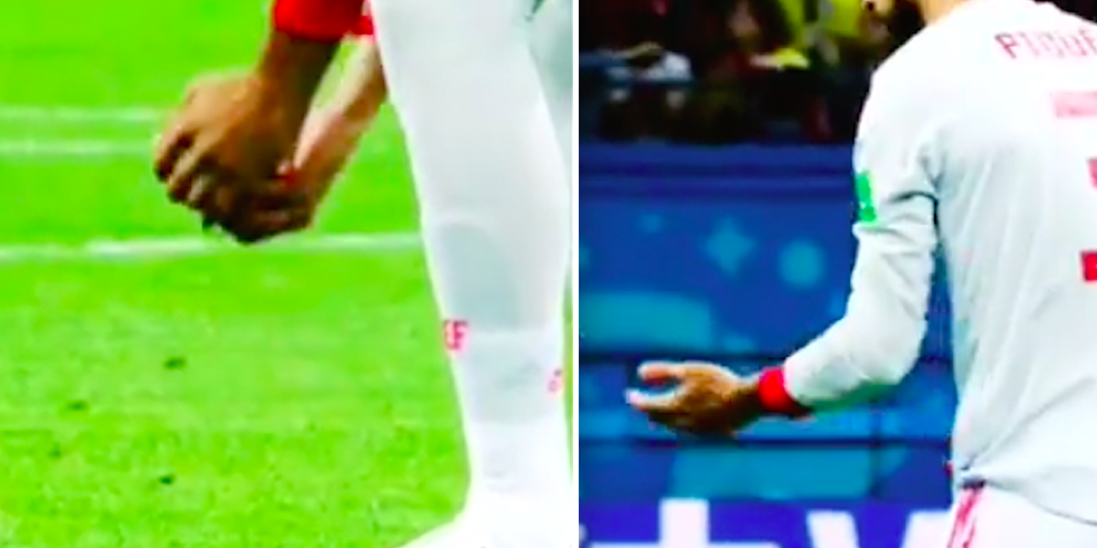 Spanish World Cup Player Gerard Pique Saves Bird Before Iran Match