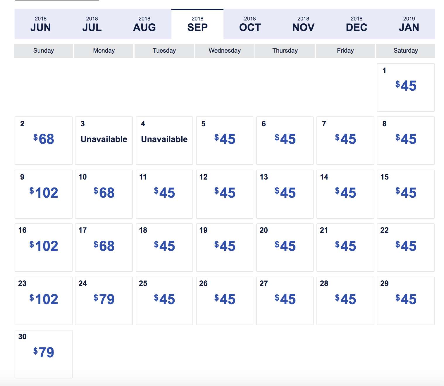Southwest Low Fare Calendar FourDay Sale Has 45 Flights Thrillist