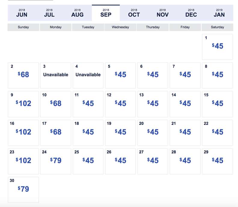 Southwest store low fare