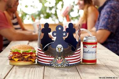 Burger King Budweiser Release Crown That Holds Your Beer And Burger Thrillist