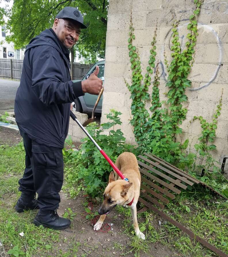 Animal control officer saves abandoned dog