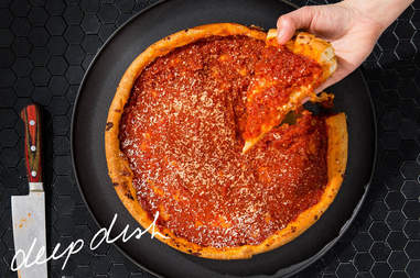 Chicago deep dish pizza