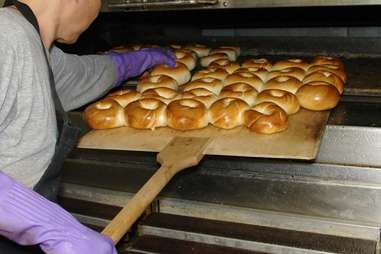 BB's bagels out of the oven