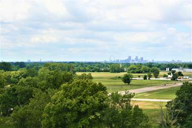 Cahokia Mounds St. Louis skyline view