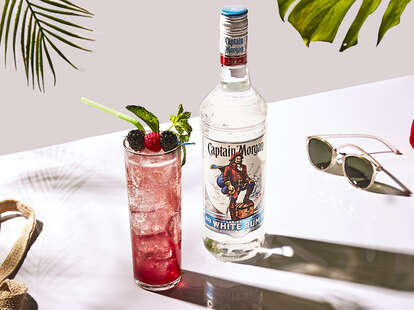 Blueberry Raspberry Mojito | Rum Cocktail Recipes - Thrillist