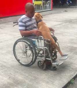 Danilo Alarcon and his faithful dog Digong