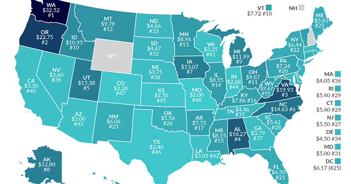 These States Charge the Most Tax on Spirits Thrillist