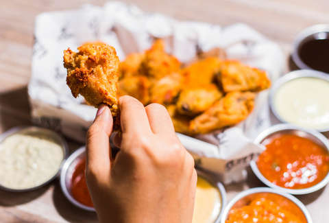 chicken and hot sauce