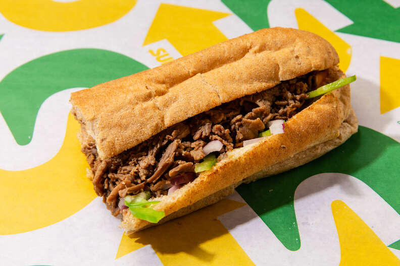 subway steak and cheese sandwich