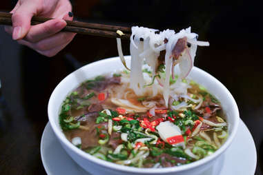 Traditional Vietnamese beef soup Pho Bo vietnam noodles soups noodle herbs ho fun