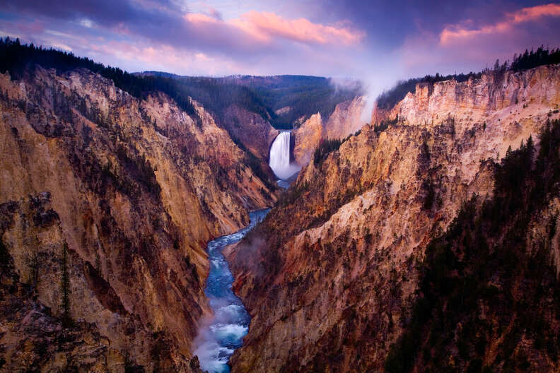 Grand Canyon of Yellowstone National Park, waterfall