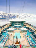 Cruise ship: Cruiser Rhapsody of the Sea, Glacier Bay, Alaska