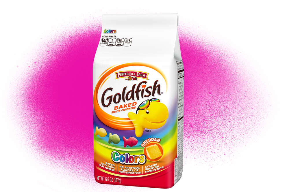 pink goldfish crackers