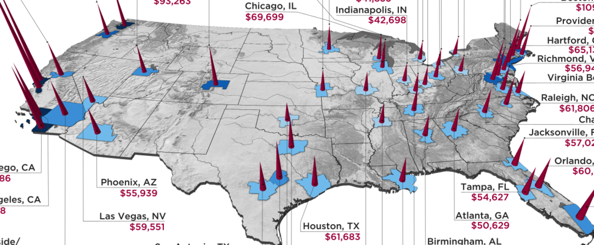 How Much You Need to Earn to Buy a Home In Major US Cities, Mapped ...
