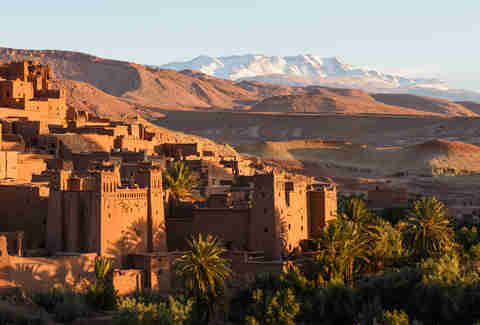 Ait Benhaddou Kasbah at dawn, Morocco