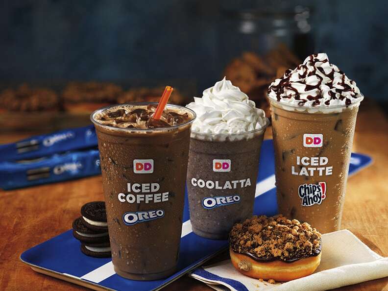 Dunkin' oreo and chips ahoy iced drinks