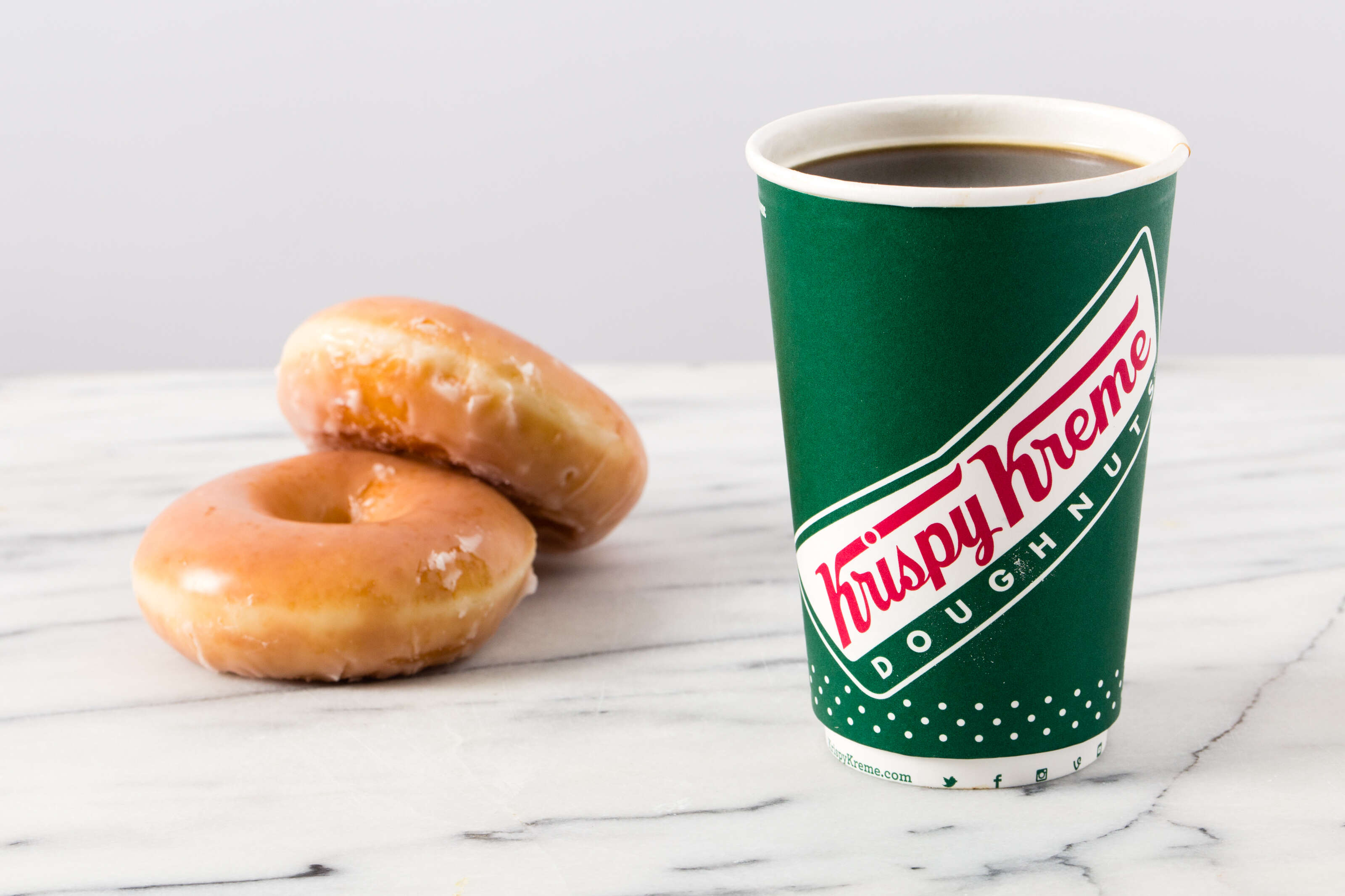 Krispy Kreme coffee and doughnuts