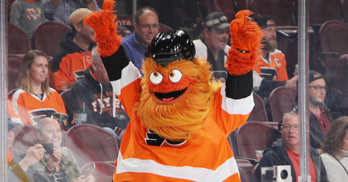 Gritty's epic journey: How he's disrupted the mascot world in less than 2  years - The Athletic