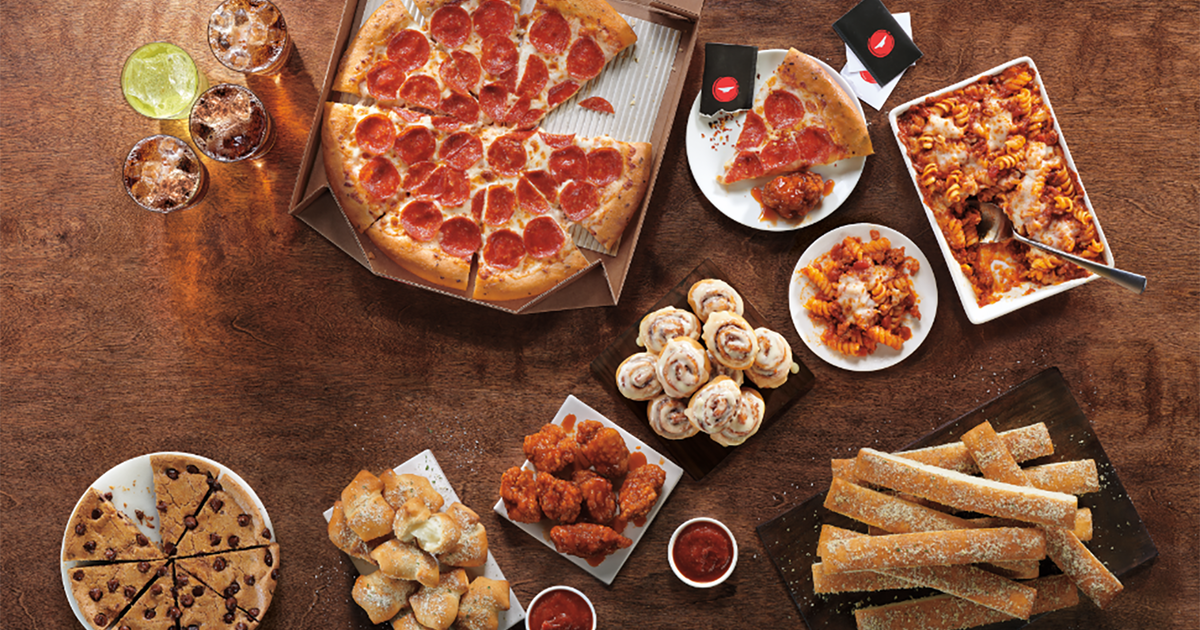 The menu deals for pizza hut