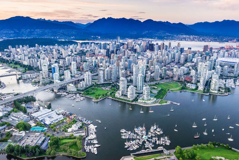 Vancouver with False Creek in foreground.