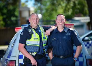 Sergeant Christopher Russo and Senior Sergeant Kirby of the police