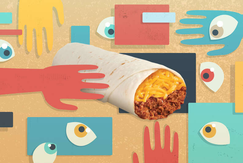 taco bell chili cheese burrito cartoon photoshopped