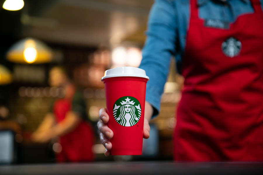 Starbucks Reusable Red Cup with Lid Holiday 2018 