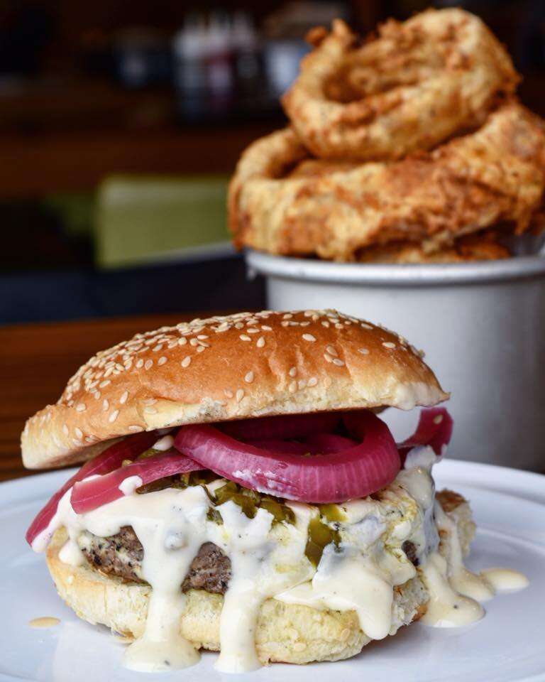 burger with queso