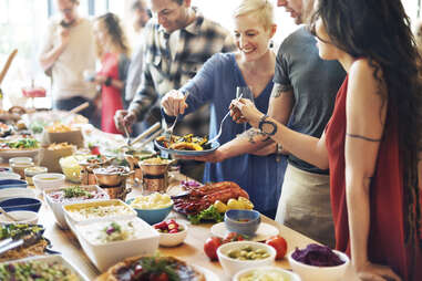 buffet stock photo