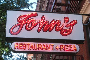 john's restaurant and pizza sign