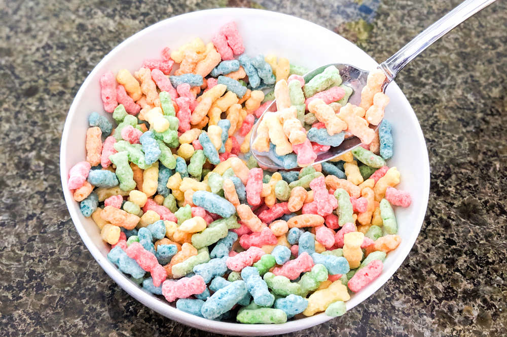 Dont dump an entire bag of Sour Patch Kids into a cereal bowl and pour milk...