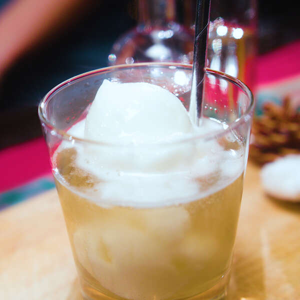 Best Dessert Cocktail Recipe Boozy Apple Float Sorbet Cocktail Recipe