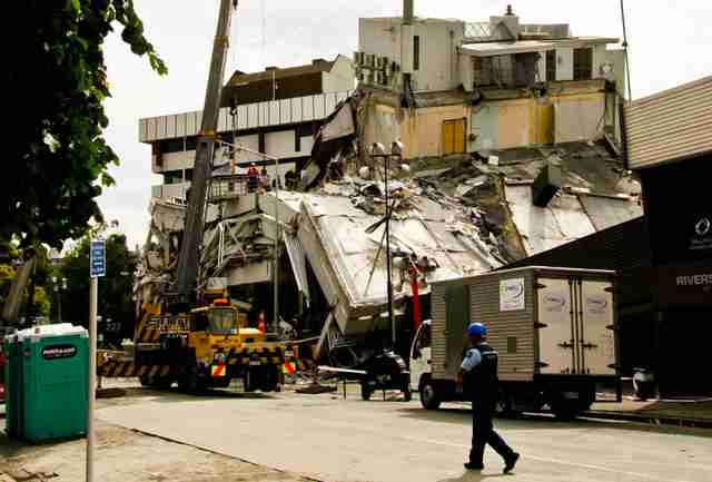 Christchurch, New Zealand earthquake damage in 2011
