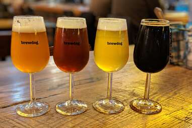 BrewDog beer flight