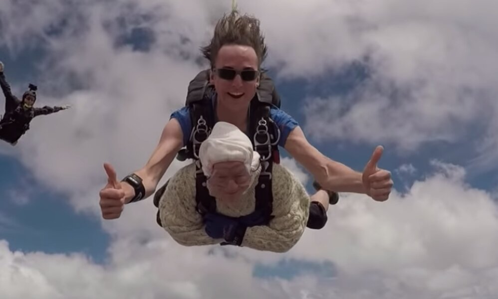 102 Year Old Woman Becomes The Oldest Person To Skydive In The World