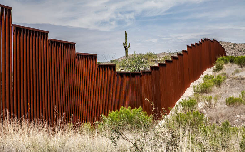 A stretch of the U.S. border wall in Arizona