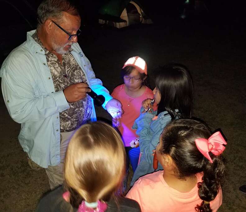 Kids explore nighttime creatures at the National Butterfly Center