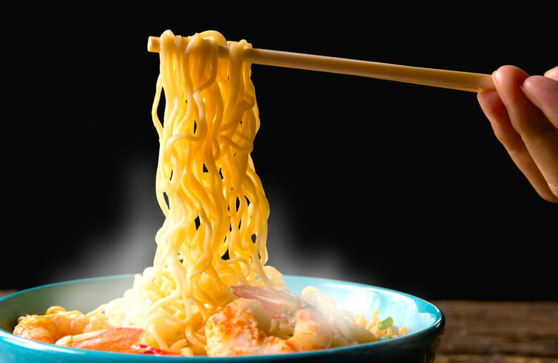 noodles and chopsticks