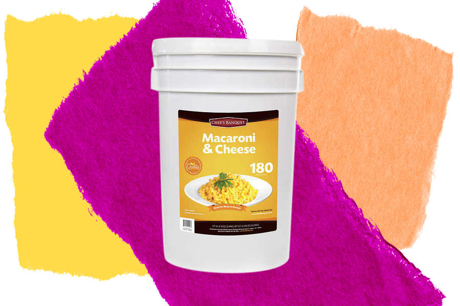 Costco Sells 27 Pound Buckets of Mac & Cheese With 20 Year Shelf Life