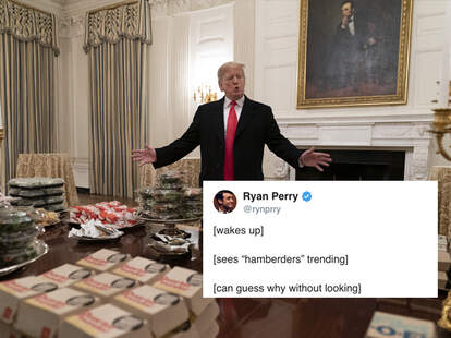Hamberders Meme President Trump S Harmburger Tweet Is A New Meme
