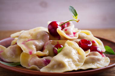 Dumplings with cherries