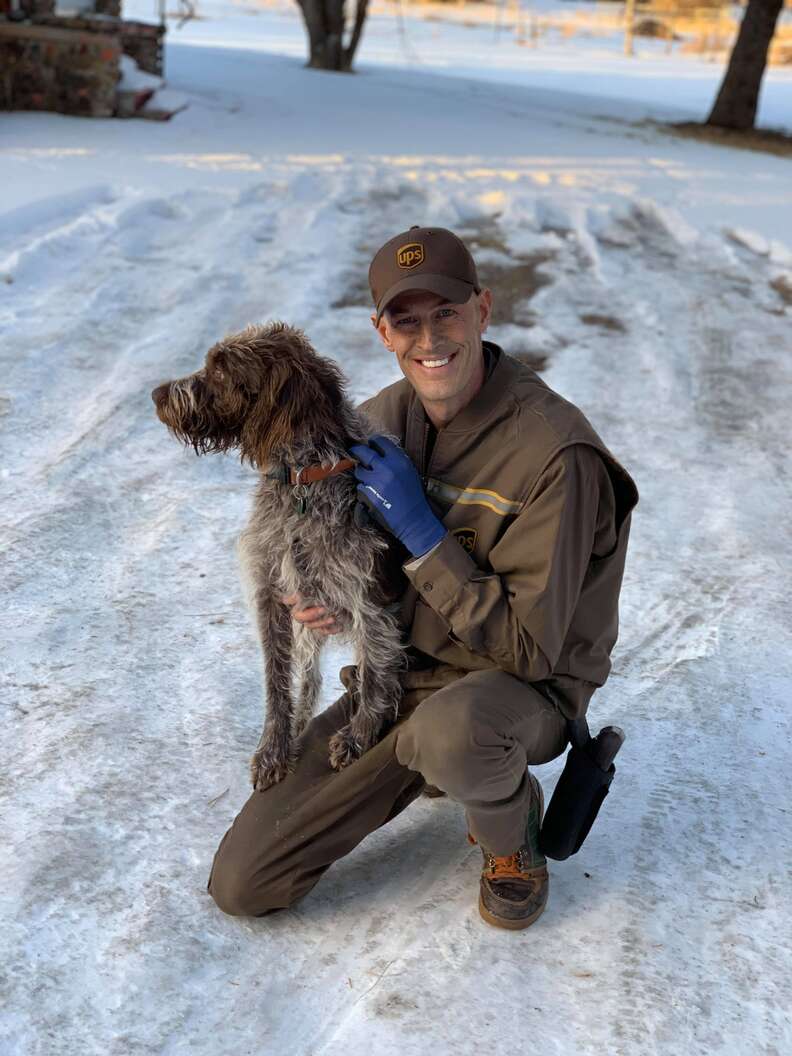 Lost dog saved from icy pond in Bozeman, Montana, by UPS deliveryman