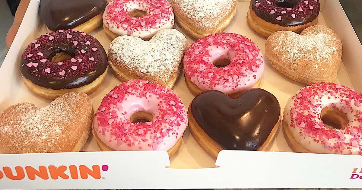 Dunkin' Has New HeartShaped Donuts for Valentine's Day 2019 Thrillist