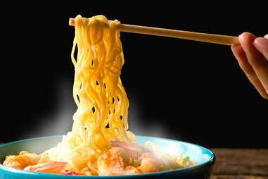 chopstick lifting noodles